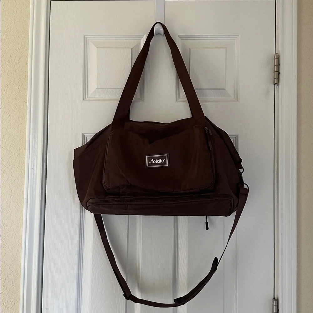 Brown Foldie Bag for travel fits under seat in airplane - Picture 6 of 6